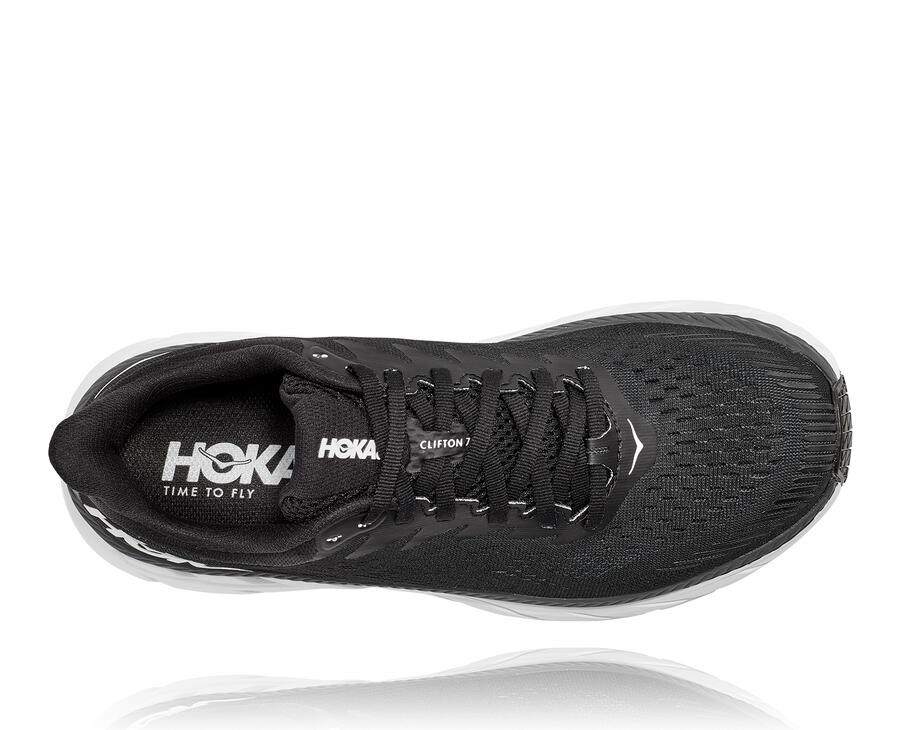 Chaussure Running Hoka One One Clifton 7 Femme - Noir/Blanche - XDN-896741